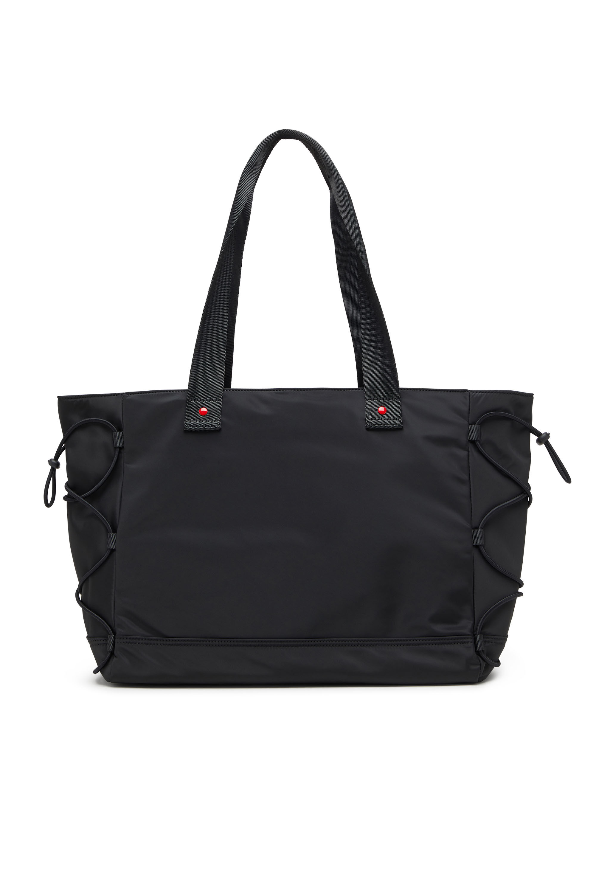 Diesel - TECH-D TOTE M X, Unisex's Tech-D-Nylon tote bag with Oval D embroidery in ブラック - 3