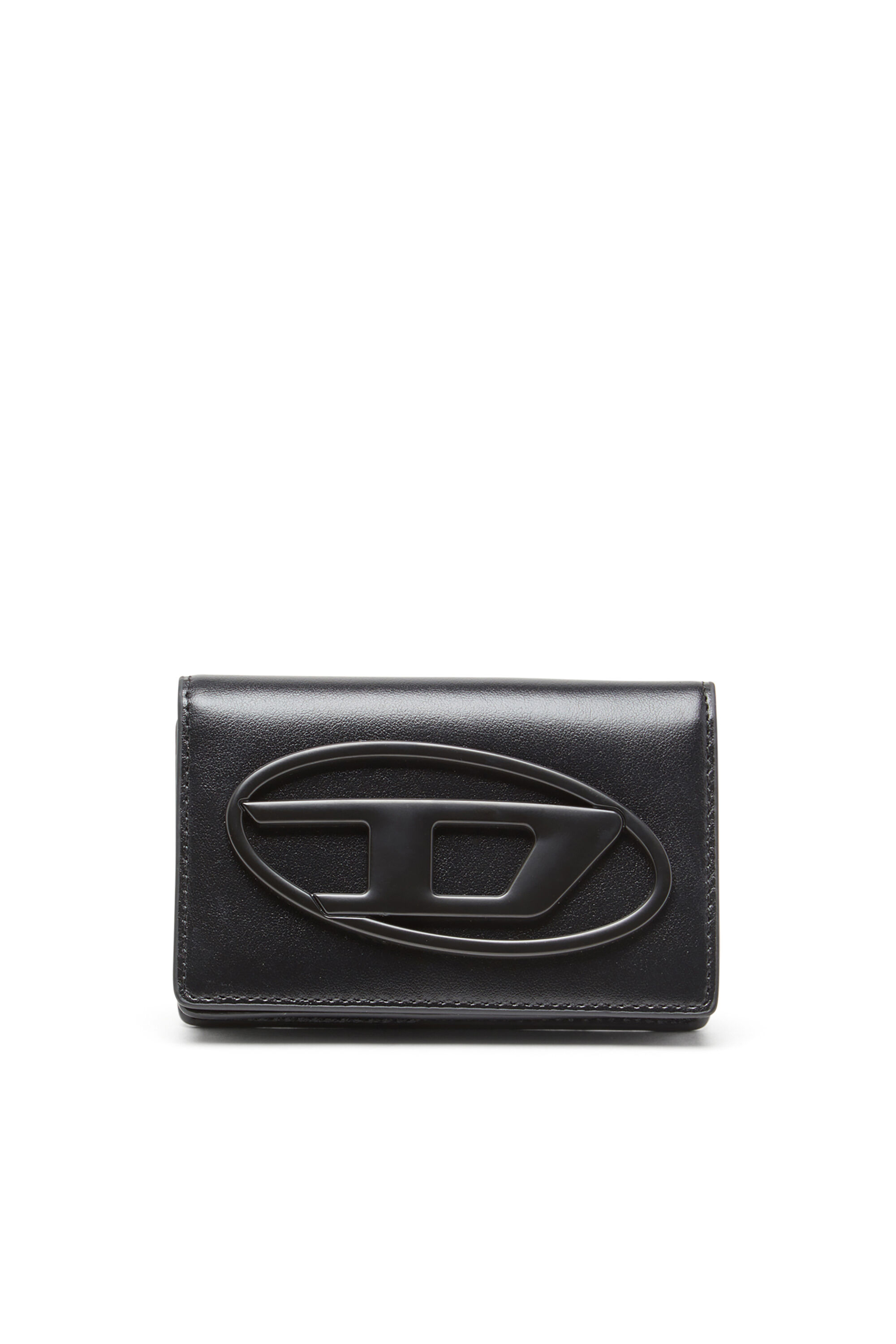 Diesel - HOLI-D CARD HOLDER IV, Male's Compact leather card holder in ブラック - 1