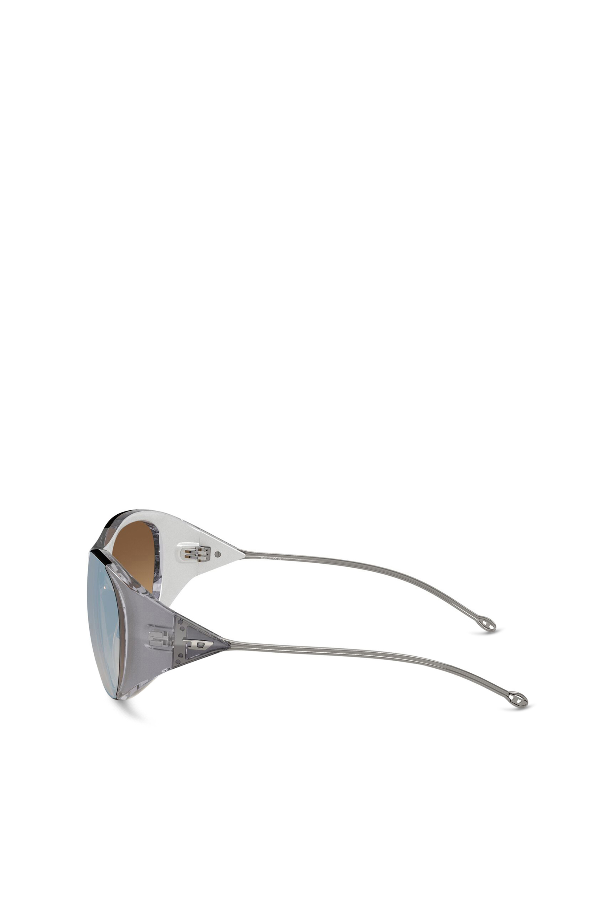 Diesel - 0DL3003, Unisex's Iconic oval sunglasses in ライトグレー - 3