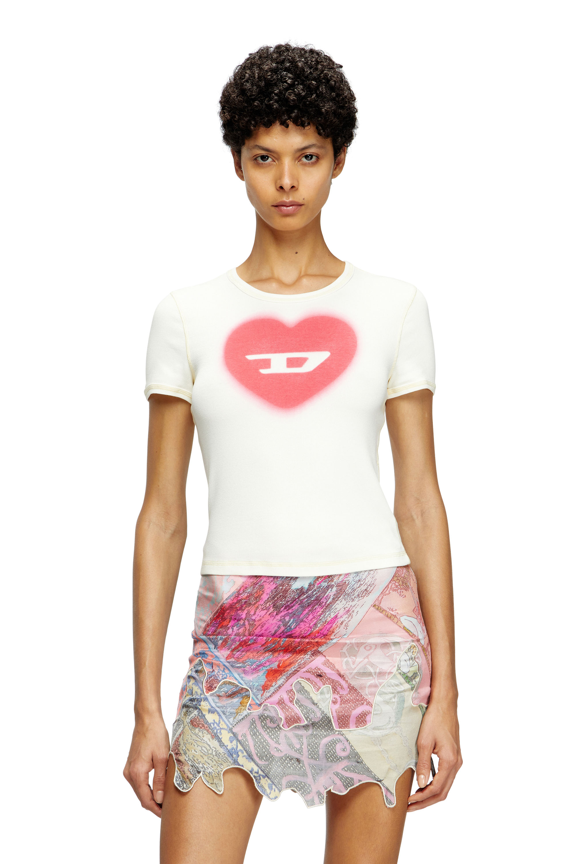 Diesel - T-ELE, Female's Tシャツ in ホワイト - 1