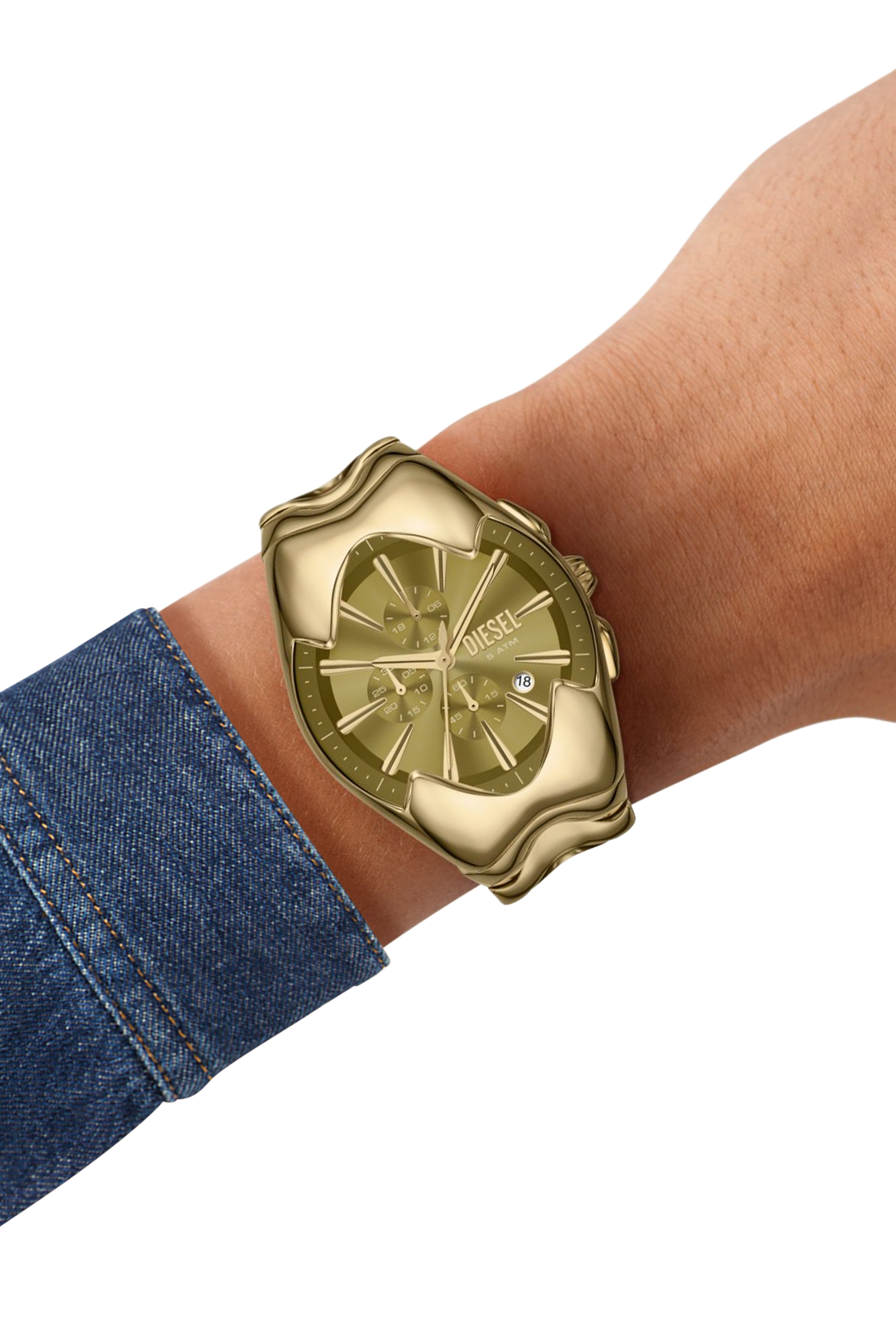 Diesel - DZ4681, Male's Diesel Mercurial Chronograph Gold-Tone Stainless Steel Watch in ゴールド - 4