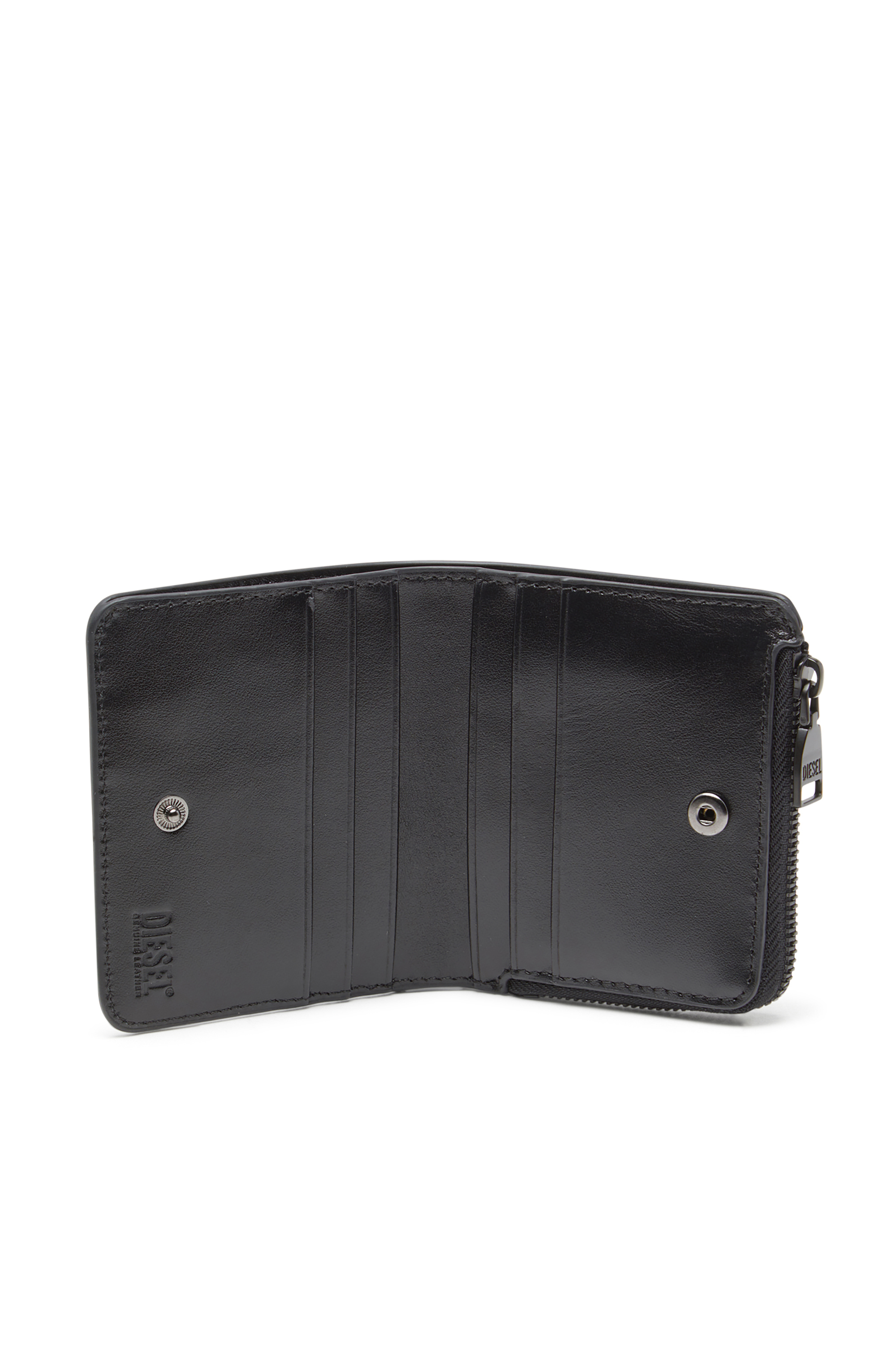 Diesel - HOLI -D BI FOLD ZIP L, Male's Zipped leather card holder in ブラック - 3