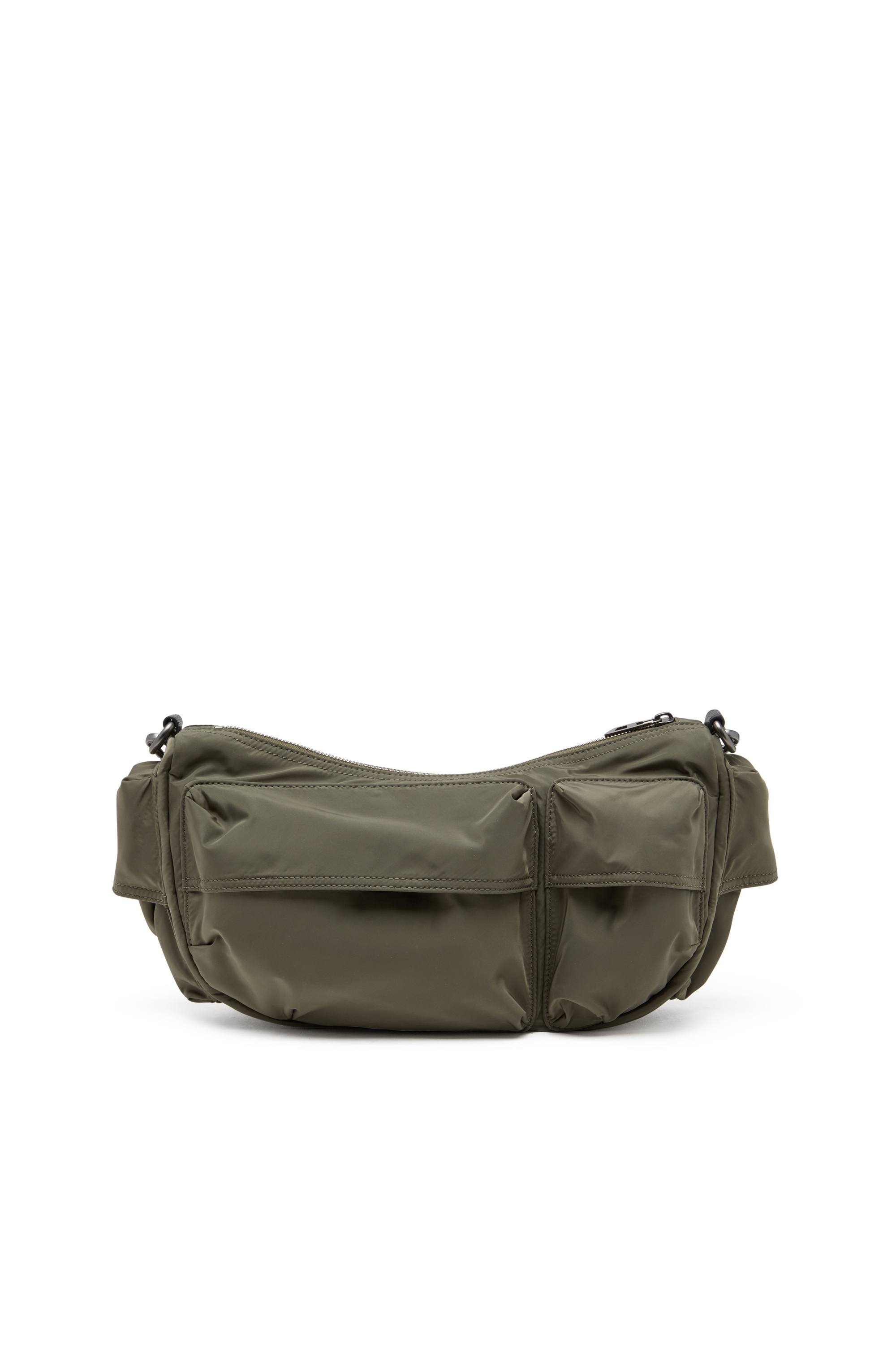 Diesel - MULTI-PKTS SHOULDER BAG X, Unisex's Multi-Pkts-Multipocket bag in utilitarian shell in グリーン - 4