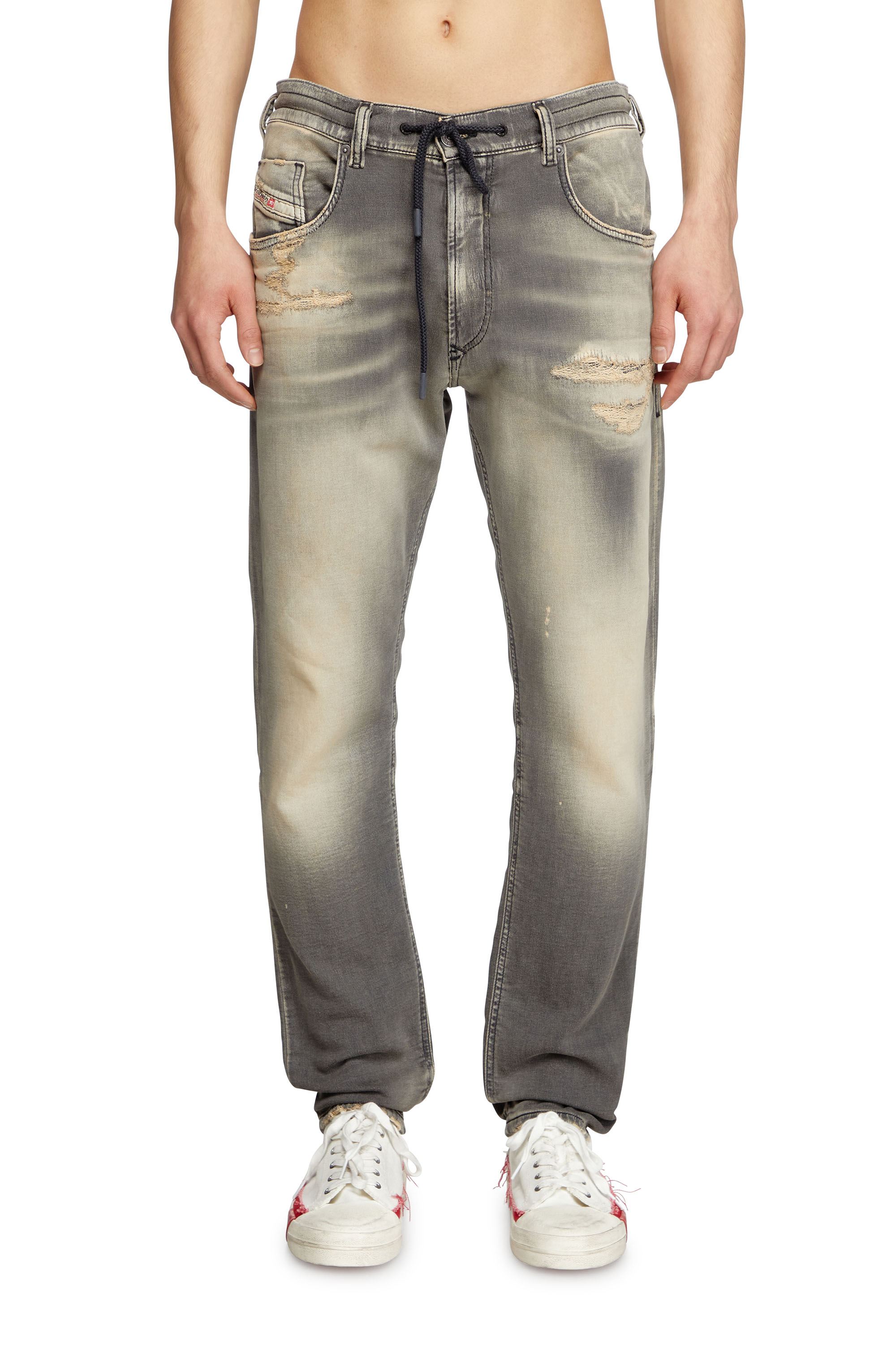 Diesel - Male's Regular 2030 D-Krooley Joggjeans® 068PF, ライトグレー - 1