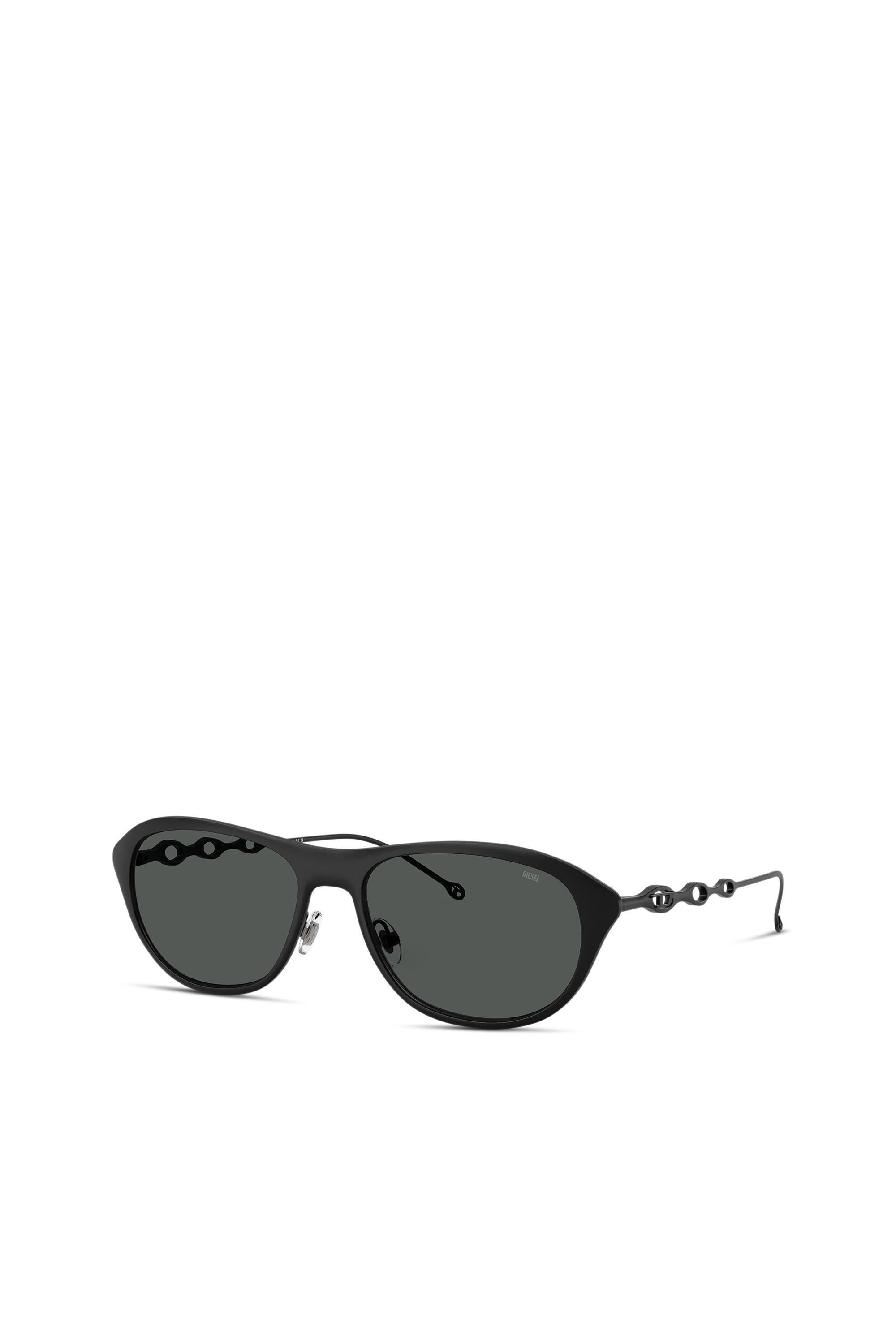 Diesel - 0DL1011, Unisex's Wraparound shape sunglasses in ブラック/グリーン - 1