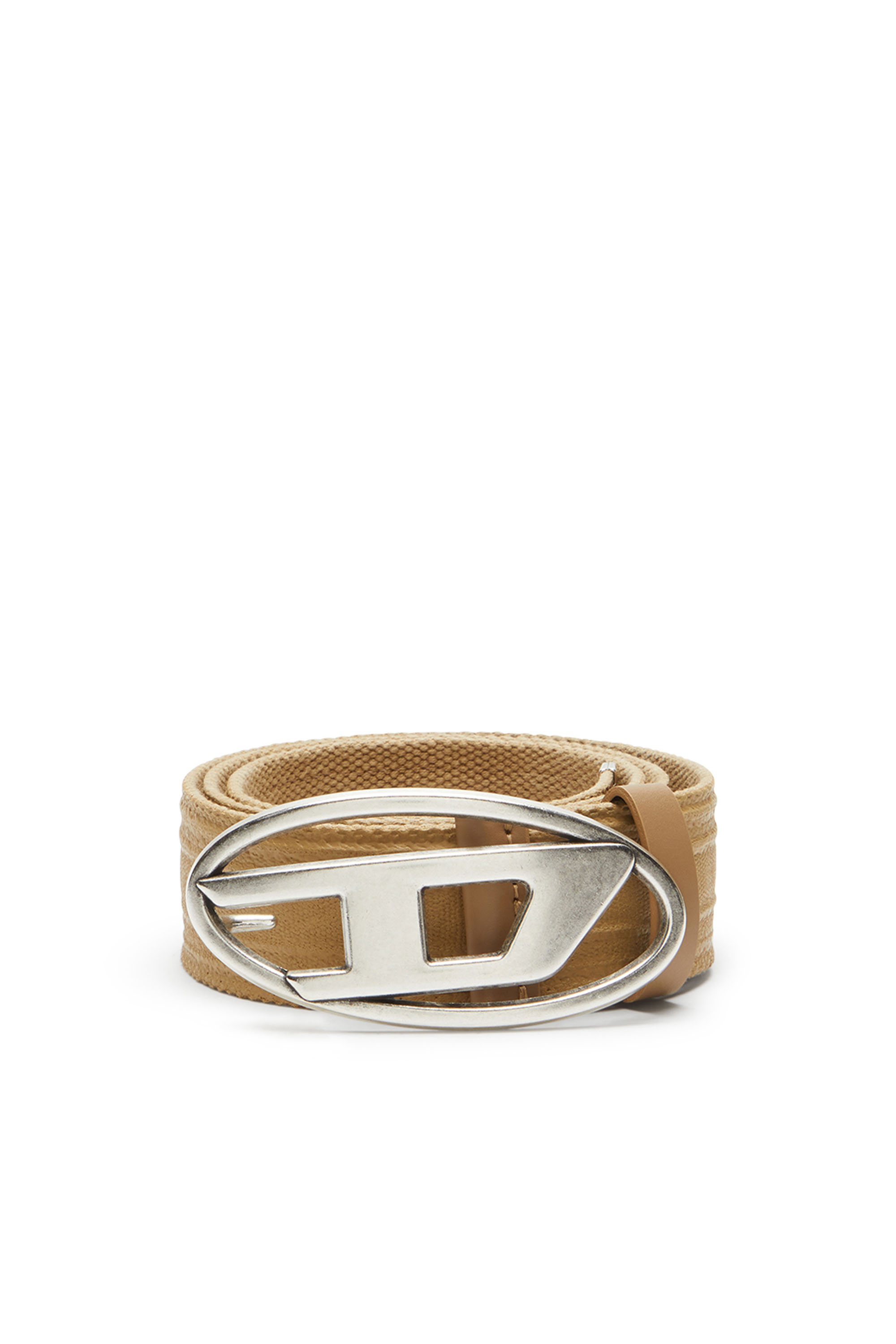 Diesel - B-1DR TAPE, Male's Tape belt in waxed cotton in Brown - 1